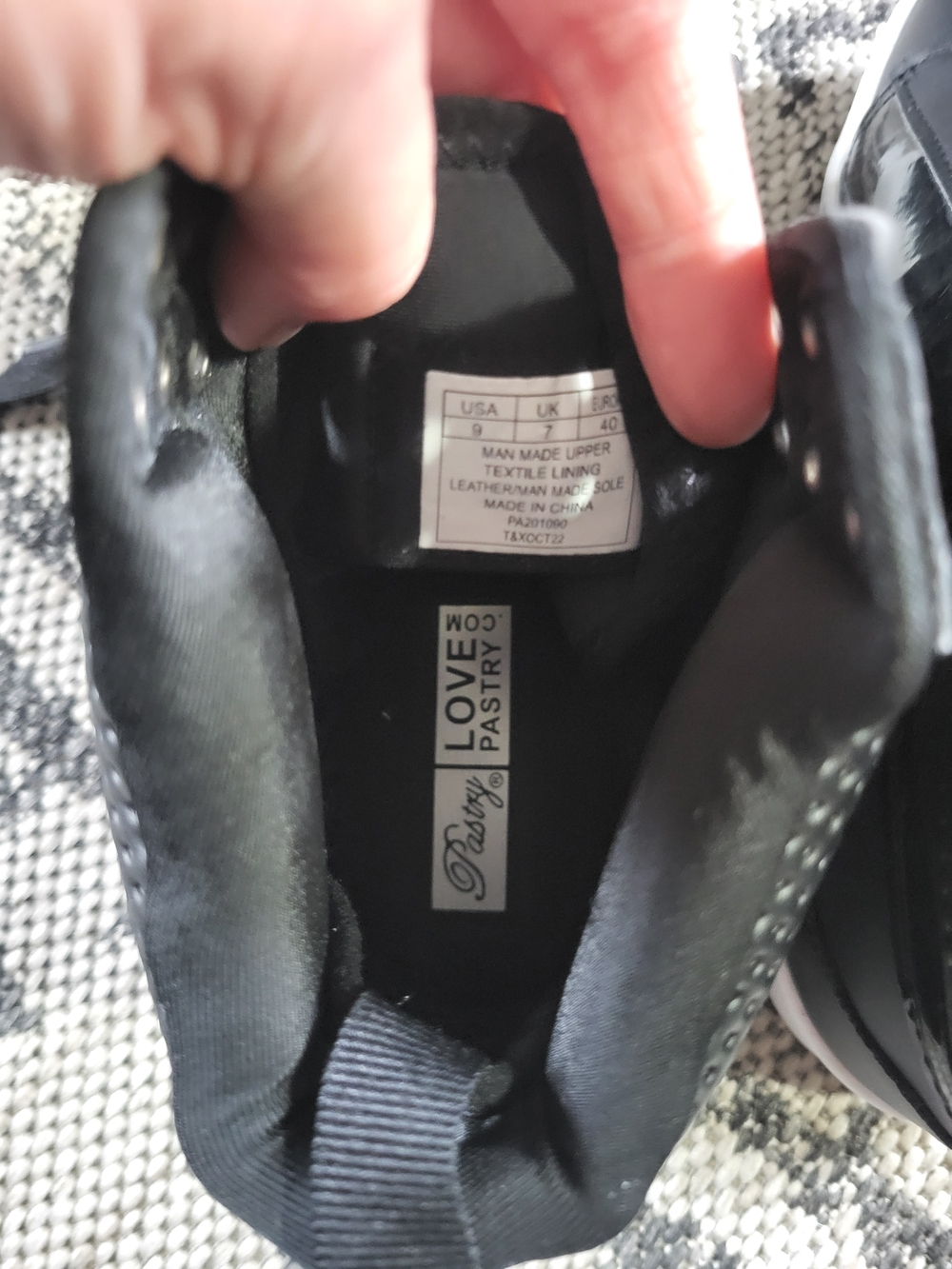 Pastry Black High-Top Dance Sneakers with White Sole - Picture 6 of 6